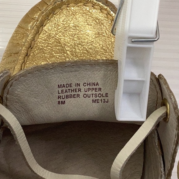 Michael Kors Moccasin Flats Leather Size 8M Color Gold - Picture 8 of 10